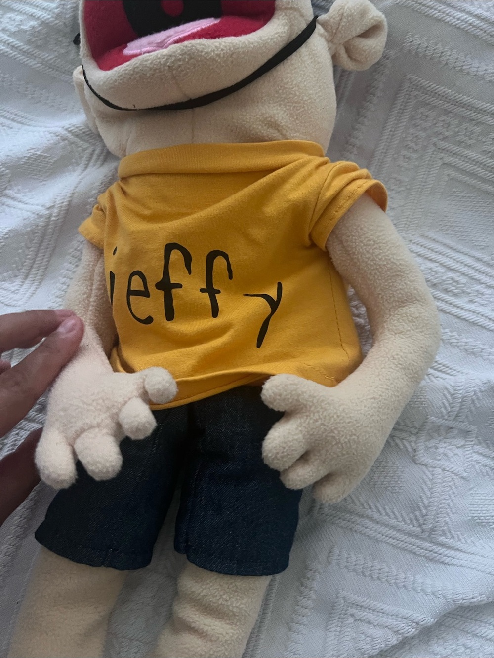 Yellow 'jeffy' Plush Doll Shirted Character Toy - Picture 2 of 11